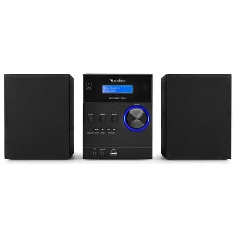 Stereo set - Audizio Metz - DAB radio med Bluetooth, MP3 och CD spelare - Svart