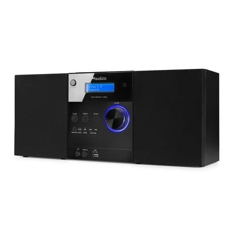 Stereo set - Audizio Metz - DAB radio med Bluetooth, MP3 och CD spelare - Svart