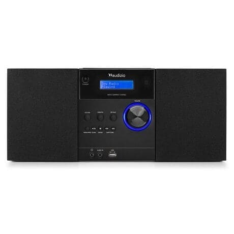 Stereo set - Audizio Metz - DAB radio med Bluetooth, MP3 och CD spelare - Svart