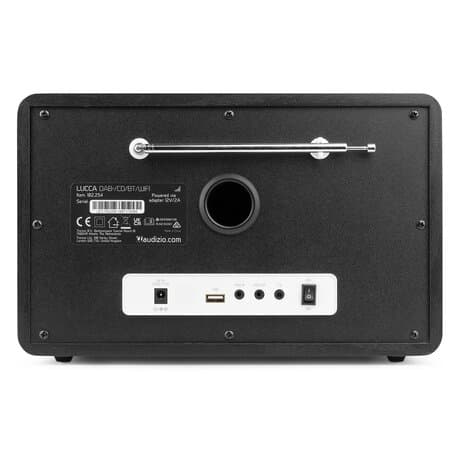 Audizio Lucca stereo DAB-radio med CD-spelare, internetradio, Bluetooth och MP3-spelare - Svart