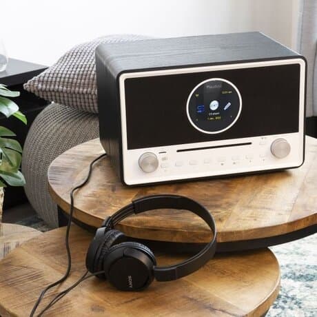 Audizio Lucca stereo DAB-radio med CD-spelare, internetradio, Bluetooth och MP3-spelare - Svart