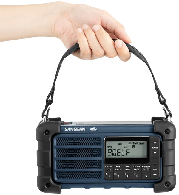 Sangean allväders radio blå