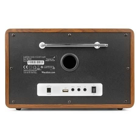 Audizio Lucca stereo DAB-radio med CD-spelare, internetradio, Bluetooth och MP3-spelare - Brun