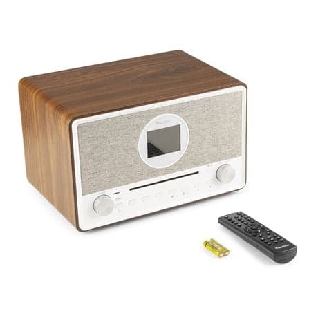 Audizio Lucca stereo DAB-radio med CD-spelare, internetradio, Bluetooth och MP3-spelare - Brun