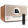 Miniatyrbild 1 av 11: Audizio Lucca stereo DAB-radio med CD-spelare, internetradio, Bluetooth och MP3-spelare - Brun