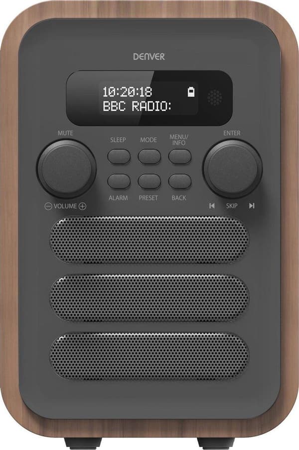 Denver DAB-48 GREY - DAB-radio - FM-radio - Bluetooth - Harmaa