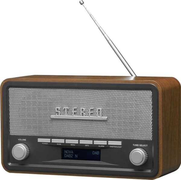 Denver DAB-18 - Retro DAB+ radio med Bluetooth - Træ