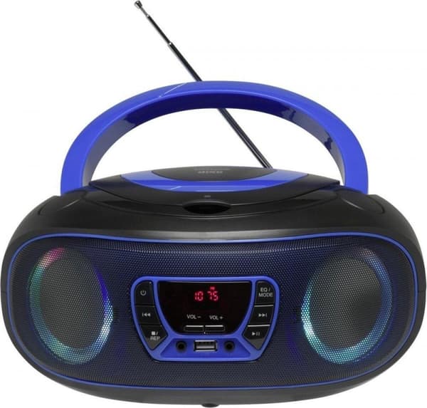 Denver TCL-212BT / Bærbar Boombox / FM-radio / CD-afspiller / AUX-forbindelse / Blå