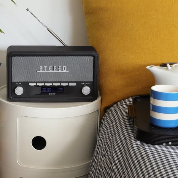 Denver DAB-18 - Retro DAB+ Radio med Bluetooth - Grå