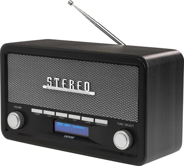Denver DAB-18 - Retro DAB+ Radio med Bluetooth - Grå