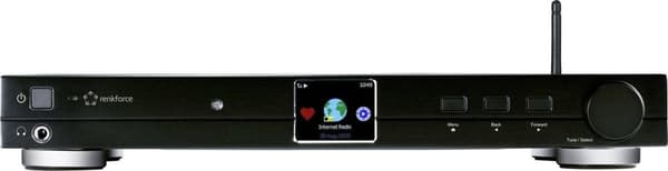 Renkforce RF-DAB-IR1700 Radiosovitin DAB+, FM Internet-radio, WiFi, LAN, Bluetooth, DLNA DLNA-yhteensopiva musta