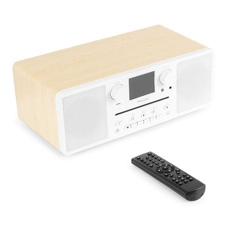 Audizio Neapel stereo DAB-radio med CD-spelare, Bluetooth, FM och internetradio - 60W - Vit
