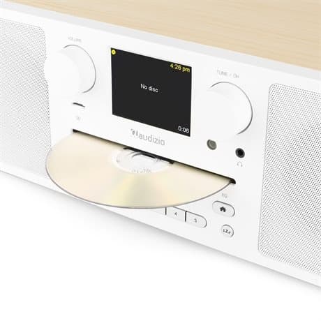 Audizio Neapel stereo DAB-radio med CD-spelare, Bluetooth, FM och internetradio - 60W - Vit