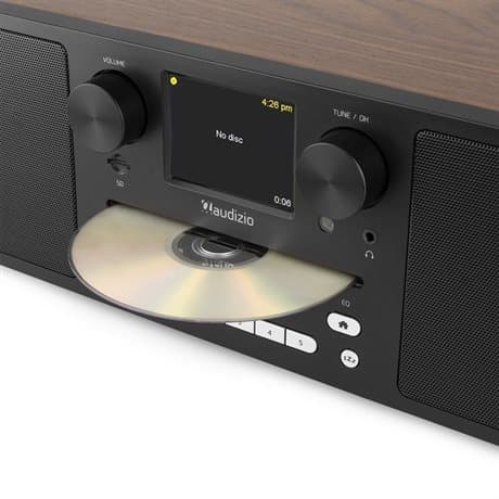 Audizio Neapel stereo DAB-radio med CD-spelare, Bluetooth, FM och internetradio - 60W - Brun