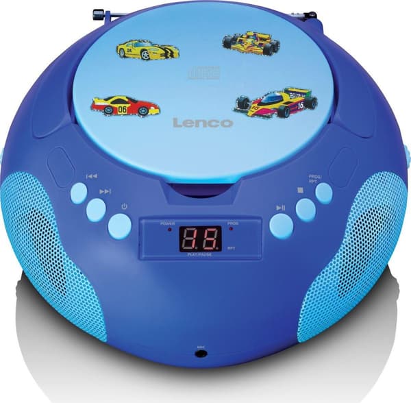Lenco SCD-620BU - Kannettava radio/CD-soitin mikrofonilla - Sininen