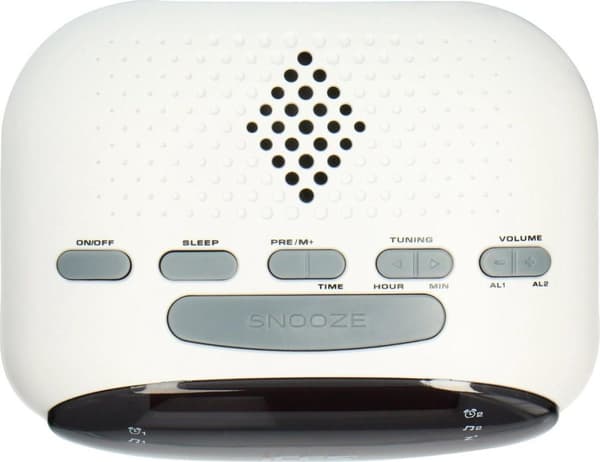Ices ICR-210 White - Klockradio - Radio - Sleeptimer - FM-tuner