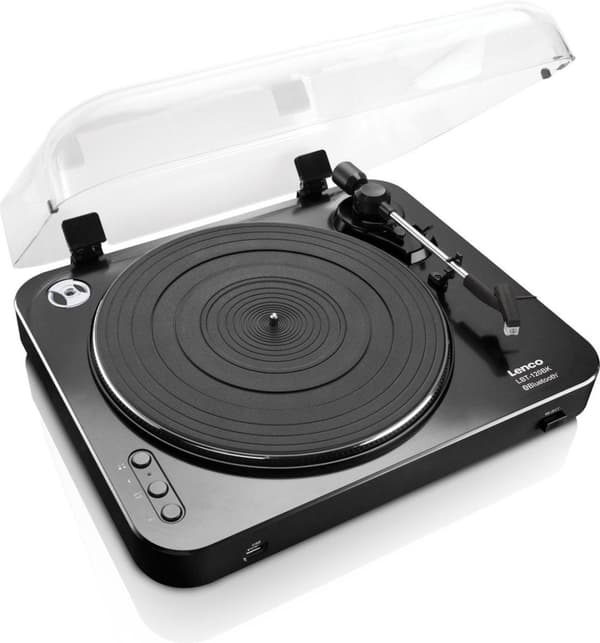 Lenco LBT-120BK - Pladespiller med Bluetooth - Sort