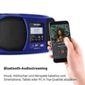 Miniatyrbillede 4 af 6: TechniSat DIGITRADIO 1990 - stereo boombox med DAB+/FM radio og CD-afspiller (Bluetooth audio streaming, hovedtelefonstik, USB, AUX in, opladningsfunk