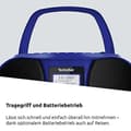 Miniatyrbillede 6 af 6: TechniSat DIGITRADIO 1990 - stereo boombox med DAB+/FM radio og CD-afspiller (Bluetooth audio streaming, hovedtelefonstik, USB, AUX in, opladningsfunk
