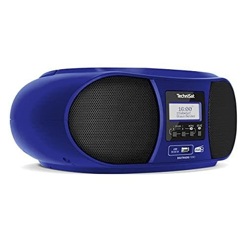 TechniSat DIGITRADIO 1990 - stereoboombox DAB+/FM-radiolla ja CD-soittimella (Bluetooth-äänen suoratoisto, kuulokeliitäntä, USB, AUX-tulo, lataustoimi Sininen