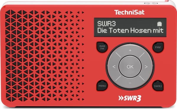 TechniSat Digitradio 1 SWR3 Edition DAB-radio (pieni, kannettava, kaiuttimilla, DAB+, FM, suosikkimuisti, suoravalintapainike SWR3:lle, 1 watti RMS) p