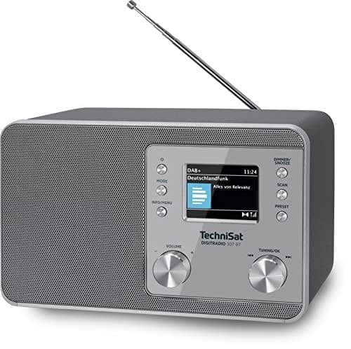 TechniSat DIGITRADIO 307 BT - DAB+-radio med BestTune (DAB, FM, AUX-indgang, Bluetooth-lydstreaming, hovedtelefonstik, favorithukommelse, vækkeur, sle
