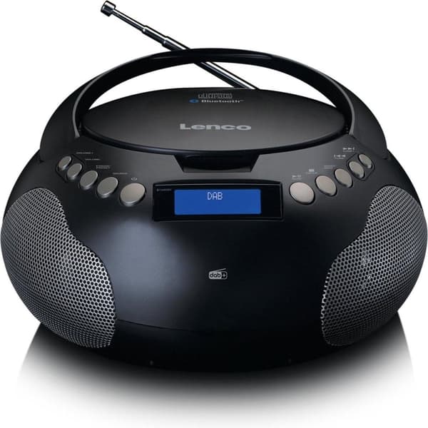 Lenco SCD-341BK - Bærbar radio med DAB+/ FM radio og Bluetooth - Sort
