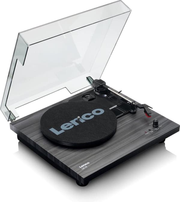 Lenco LS-10BK - levysoitin sisäänrakennetuilla kaiuttimilla - musta