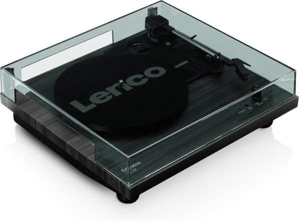 Lenco LS-10BK - levysoitin sisäänrakennetuilla kaiuttimilla - musta