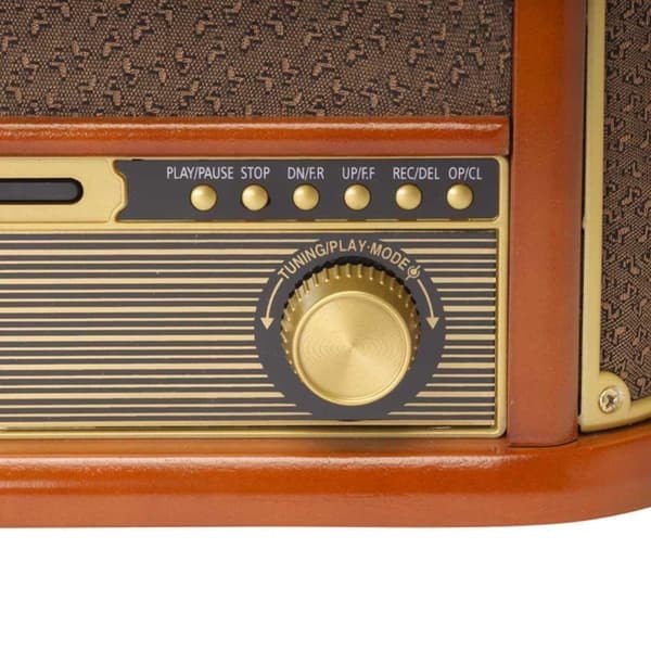 Denver MRD-51 - Retro Pladeafspiller og DAB+ radio - Træ