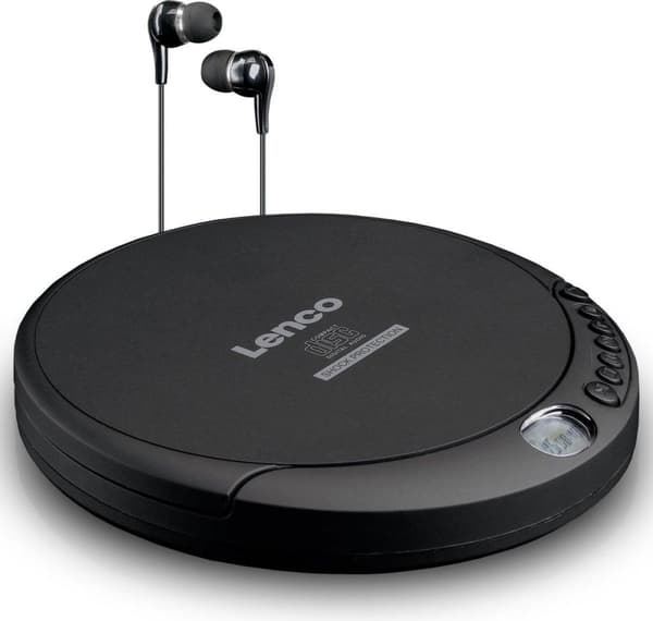 Lenco CD-200 - Discman med MP3 og stødbeskyttelse - Sort