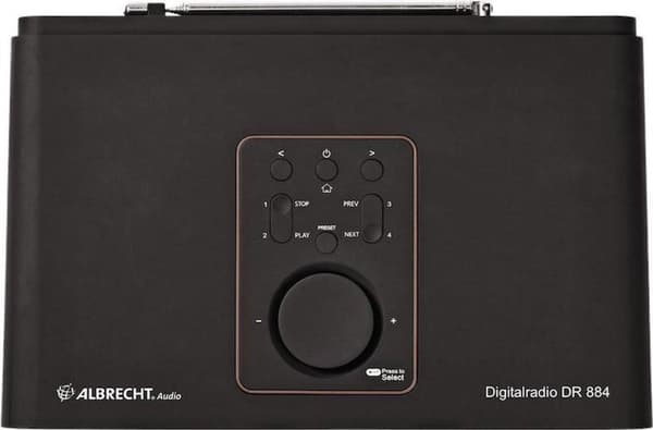 Albrecht DR 884 hybridiradio Internet/DAB+/FM Stereo värinäytöllä ja kaukosäätimellä
