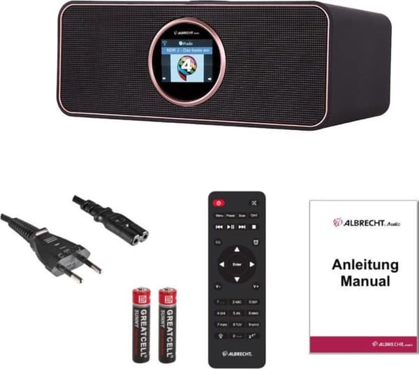 Albrecht DR 884 hybridiradio Internet/DAB+/FM Stereo värinäytöllä ja kaukosäätimellä
