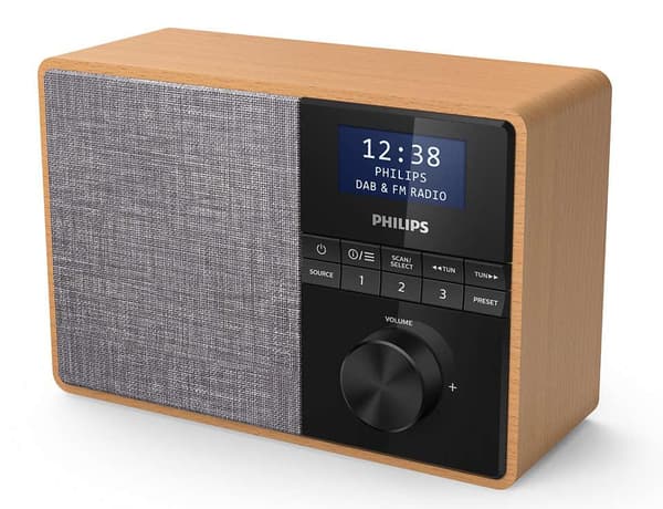 Philips TAR5505 - Kannettava DAB-radio - 5 wattia - vaaleaa puuta