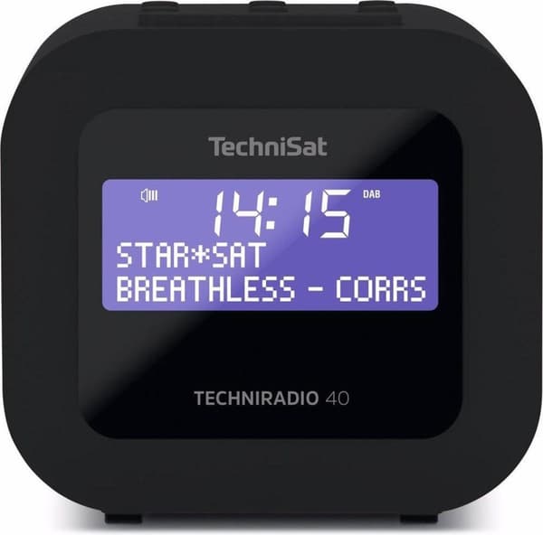 Techniradio 40 DAB+ radio väckarklocka - svart
