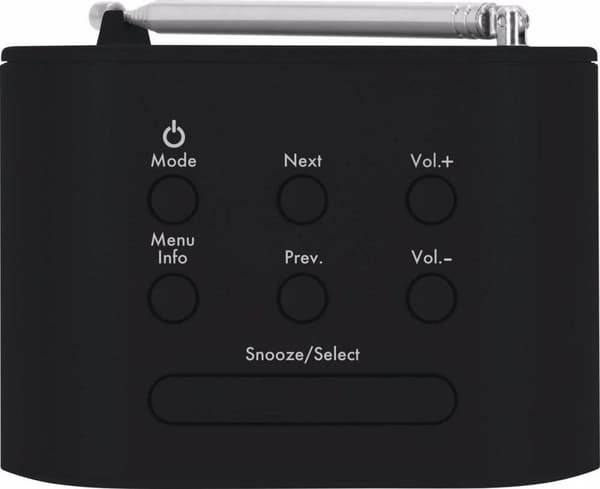 Techniradio 40 DAB+ radio väckarklocka - svart