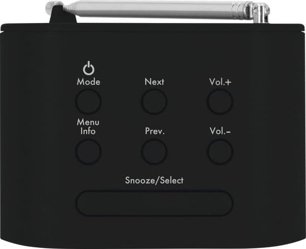 Techniradio 40 DAB+ radio väckarklocka - svart