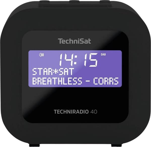 Techniradio 40 DAB+ radio väckarklocka - svart