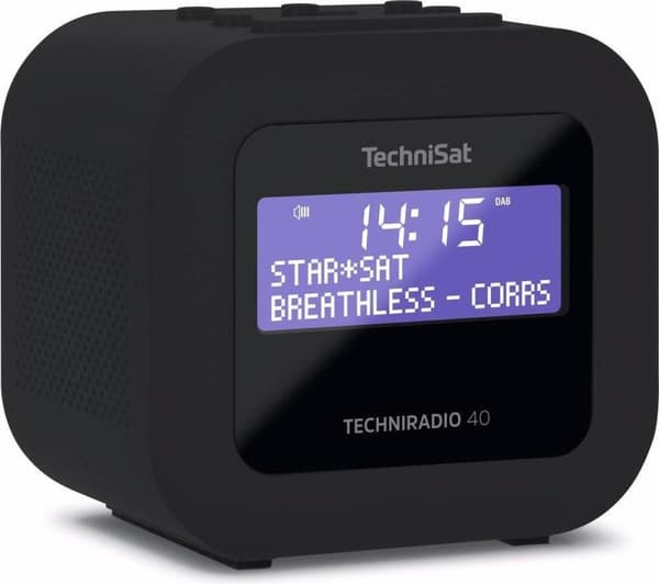 Techniradio 40 DAB+ radio väckarklocka - svart