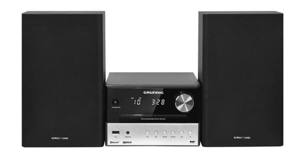 Grundig CMS 3000 BT DAB+ Home audio mikrosystem Sort, Sølv 30 W Sort, Sølv