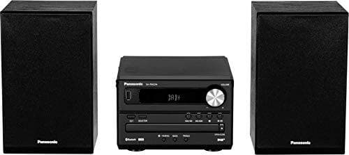 Panasonic SC-PM254EG-K Micro med HiFi-system, sort & TechniSat Viola 2 bærbar DAB-radio (DAB+, FM, højttalere, hovedtelefonstik, to-linjers display) h