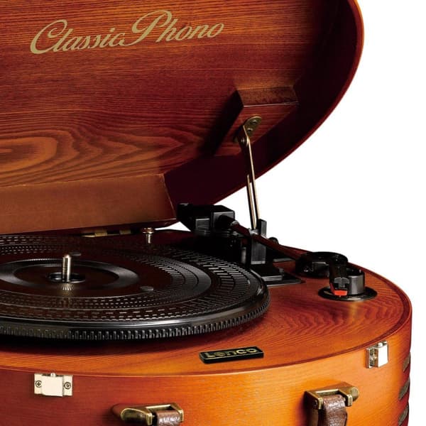 Classic Phono TT-34 - Skivspelare med 2 inbyggda högtalare - Brun