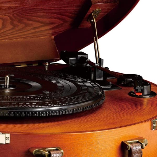 Classic Phono TT-34 - Skivspelare med 2 inbyggda högtalare - Brun