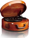 Miniatyrbild 1 av 10: Classic Phono TT-34 - Skivspelare med 2 inbyggda högtalare - Brun