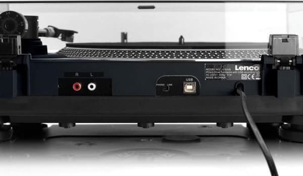 Lenco L-3808 Musta - Levysoitin USB:llä - Stereo - Pölysuoja - Musta