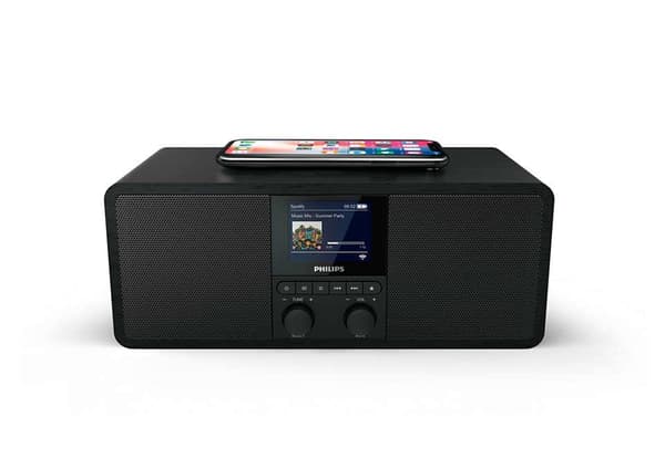 Philips internetradio R8805/10 DAB+-radio med Spotify Connect (Bluetooth, Sleep-timer, Dobbelt alarm, Qi-mobilopladerplade, USB) Sort - 2020/2021-mode