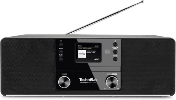 Technisat Digitradio 370 CD IR, DAB+, FM, Internet-radio ja CD - musta musta