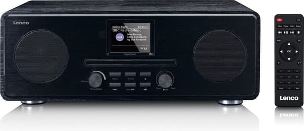 Lenco DAR-061BK - DAB-radio-CD-soitin Bluetoothilla - musta
