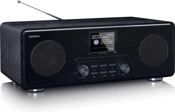 Lenco DAR-061BK - DAB-radio-CD-soitin Bluetoothilla - musta