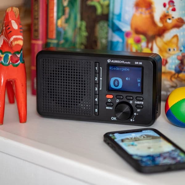 Albrecht DR 86 Bordradio DAB+, FM DAB+, FM Genopladelig Sort